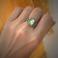 Pierścionki srebrny,pierścionek,z zielonym turmalinem