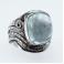 Pierścionki Srebrny regulowany pierścionek z akwamarynem