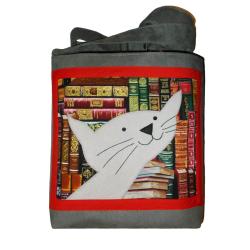 kot,kocur,dla kociary,dla mola książkowego - Na ramię - Torebki