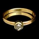 Pierścionki złoty pierścionek,nieszlifowany diament,unikat,