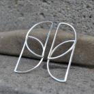 Kolczyki minimalizm nowoczesne srebrne kolczyki sztyfty