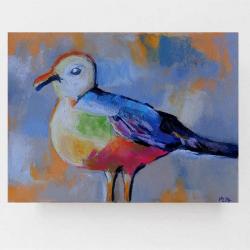ptak,pastele - Obrazy - Wyposażenie wnętrz