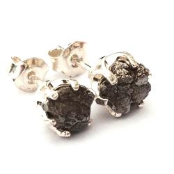 meteoryty,srebrne kolczyki sztyfty na prezent - Kolczyki - Biżuteria