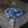 Bransoletki bransoleta męska niebieska,surowa biżuteria,jaspis