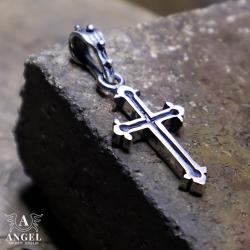 srebrny krzyż chrześcijański,wisior srebrny - Wisiory - Biżuteria
