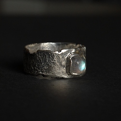 pierścienie surowe brutalistyczne srebro labradory - Pierścionki - Biżuteria