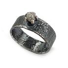 Pierścionki oryginalny pierścionek surowy diament,srebrny