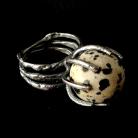 Pierścionki jaspis dalmatyński,srebrny pierścionek dizajnerski