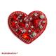 Red Heart - subtelna i błyszcząca broszka serce