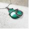 Naszyjniki wisiorek zieleń malachitu,wire-wrapping