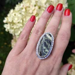 Elegancki pierścionek z jaspisem cytrynowym,reg - Pierścionki - Biżuteria