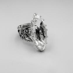 kryształ górski pierścionek duży,artystyczny - Pierścionki - Biżuteria