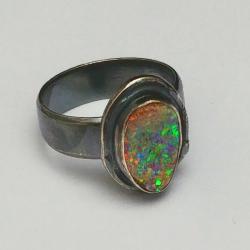 oryginalny pierścionek ze szlachetnym opalem - Pierścionki - Biżuteria