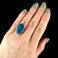 Pierścionki apatyt,srebrny duży pierścionek,błękit,surowy