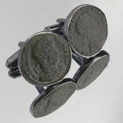 antyczne monety spinki do mankietów,srebro - Wisiory - Biżuteria