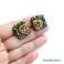 Kolczyki delikante kolczyki haft koralikowy,zieleń