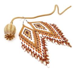 kolczyki indiańskie długie kolorowe,na prezent - Kolczyki - Biżuteria