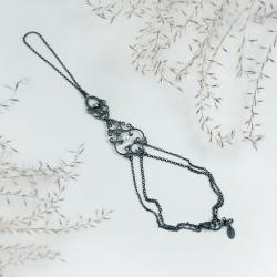 orientalna bransoleta z perłą,ring bracelet - Bransoletki - Biżuteria