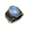 Pierścionki kamień księżycowy,srebrny pierścionek,błękit