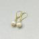 Kolczyki białe,perły,złote,małe,krótkie,z perłami