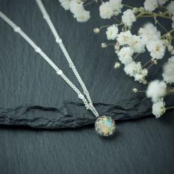 minimalistyczny,elegancki,romantyczny,opal - Naszyjniki - Biżuteria