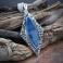 Naszyjniki srebrny baśniowy wisior z niebieskim labradorytem