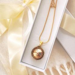 Naszyjnik złoty Kryształowe Lśnienie Swarovski - Naszyjniki - Biżuteria