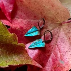 jesienne,małe kolczyki liście - Kolczyki - Biżuteria