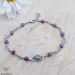 srebro,granat,kamienie naturalne,JewelsbyKT - Bransoletki - Biżuteria