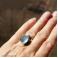Pierścionki Srebrny pierścionek z alkwamarynem