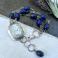Bransoletki srebrna bransoeltka z lapis lazuli