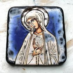 Beata Kmieć,ikona ceramiczna,Maryja - Ceramika i szkło - Wyposażenie wnętrz