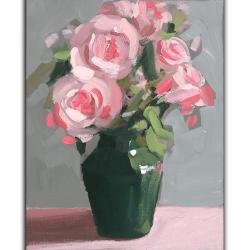 kwiaty,róże,bukiet,wazon,prezent,upominek - Obrazy - Wyposażenie wnętrz