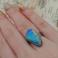 Pierścionki opal australijski,srebrny pierścień,surowy boulder