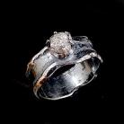 Pierścionki diament,Oryginalny pierścionek,srebro