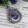 Naszyjniki fioletowy kwarc,srebro,wire wrapping,naszyjnik