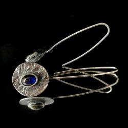 larimar,srebrny,srebro,delikatny,błękit,retro - Kolczyki - Biżuteria