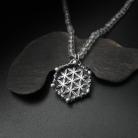 Naszyjniki naszyjnik,biżuteria srebrna,kwiat życia,symbol