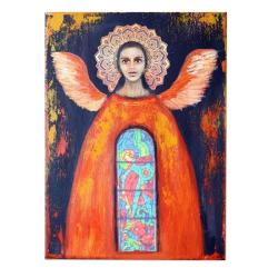 obraz anioł,anioł ręcznie malowany - Obrazy - Wyposażenie wnętrz