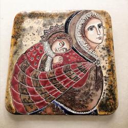 ikona,Matka Boska Niosąca Jezusa w Chuście,prezent - Ceramika i szkło - Wyposażenie wnętrz