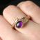 Pierścionki brąz pierścionek,ametyst,złocisty,fiolet,fioletowy