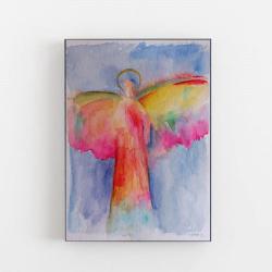 aniołek,akwarela - Obrazy - Wyposażenie wnętrz