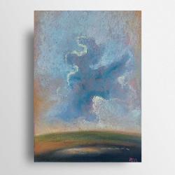 pastele,rysunek,niebo,chmury,pejzaż - Obrazy - Wyposażenie wnętrz