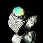 Pierścionki pierścionek opal,srebro,sygnet,delikatny,