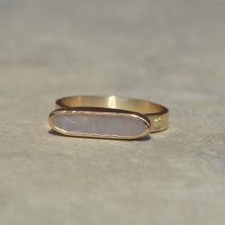 alternatywny złoty pierścionek z żółtym diamentem - Pierścionki - Biżuteria