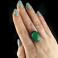 Pierścionki chryzopraz,srebny baśniowy pierścionek,zielony