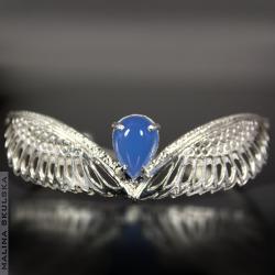 błękit,skrzydła,lekka,agat - Bransoletki - Biżuteria