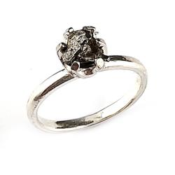 meteoryt,subtelny pierścionek,żelazny meteoryt - Pierścionki - Biżuteria