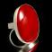 Pierścionki karneol,srebrny nowoczesny pierścionek czerwony