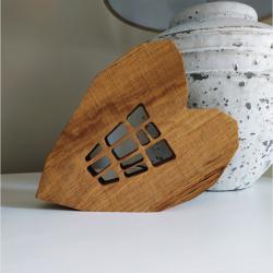 serce,dekoracja z drewna - Inne - Wyposażenie wnętrz